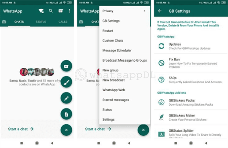 Telecharger WhatsApp GB Bleu
